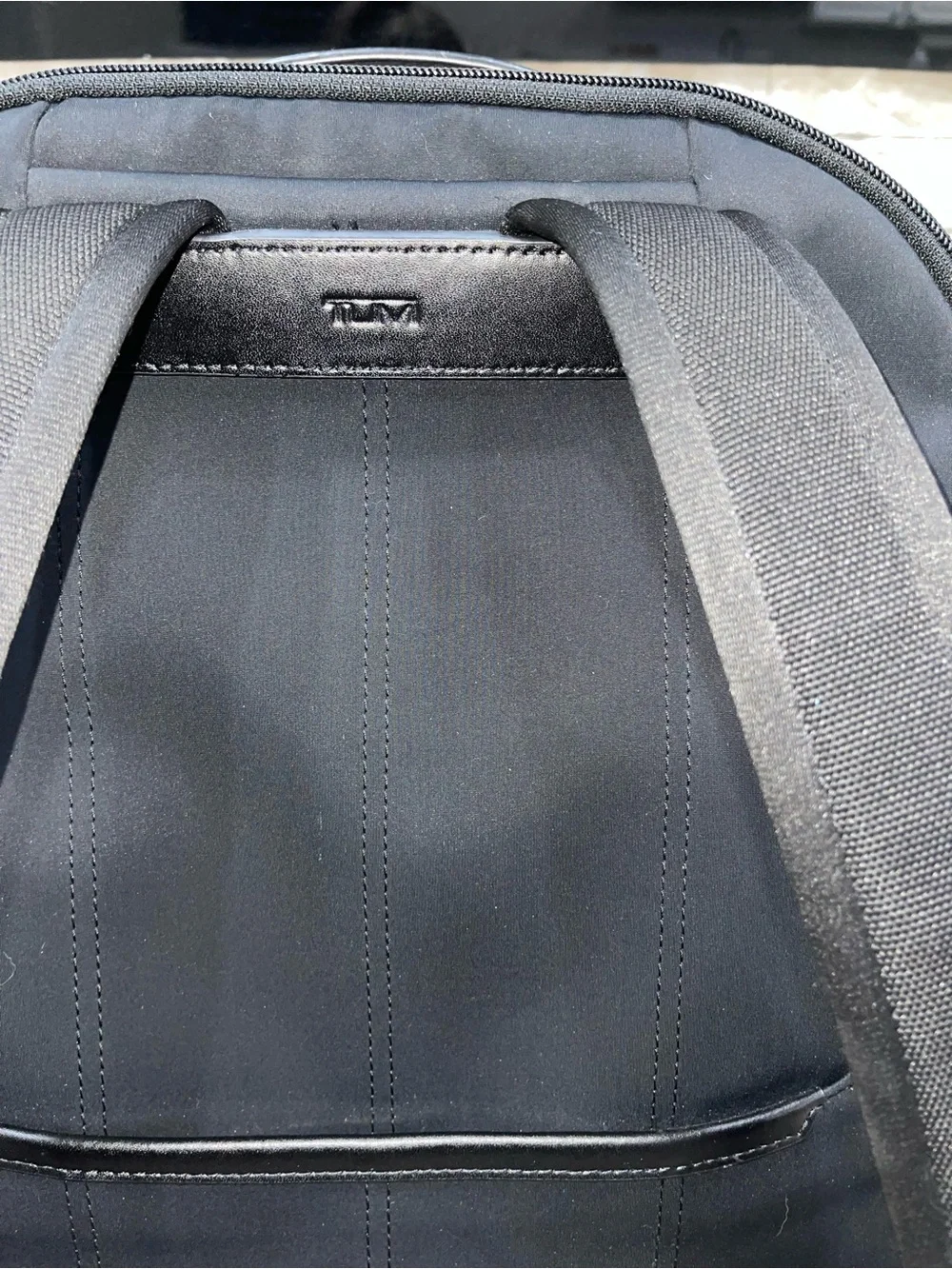 Tumi Harrison Warren Backpack Black Leather/Nylon Unisex. Branded
